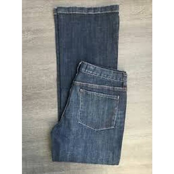 Anthro Paper Denim & Cloth Jayne Medium Mid Rise Wide Leg Flare Jeans Size 27 - Picture 4 of 9